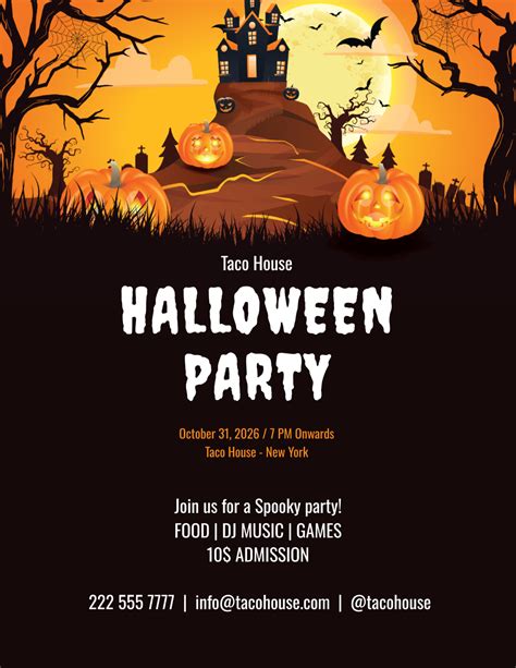 Halloween Event Flyer Templates Free