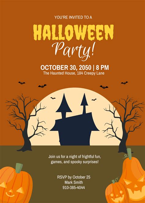 Halloween Party Invites Templates Free