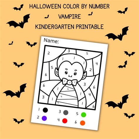 Halloween Printable Color By Number