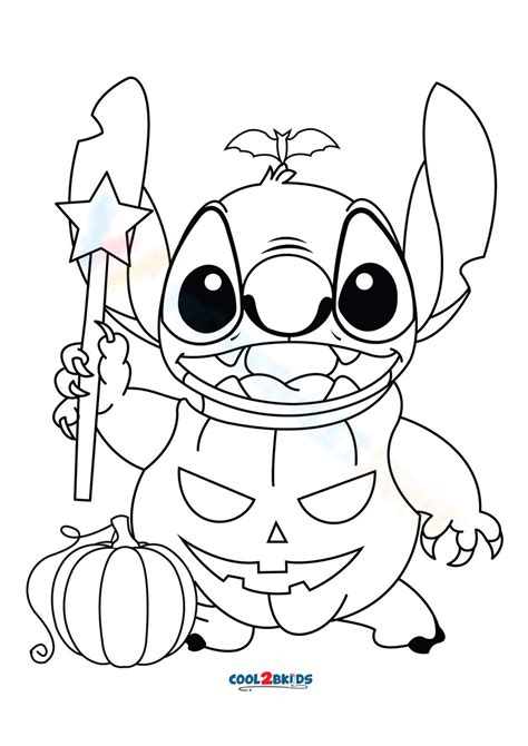 Halloween Stitch Coloring Pages Printable