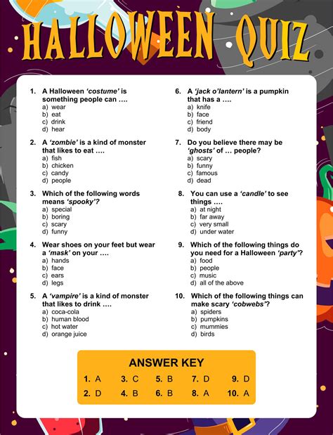 Halloween Trivia Questions And Answers Free Printable For Kids