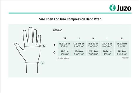 Hand Wrap Size Chart
