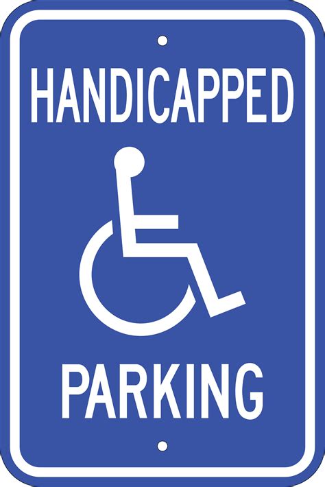 Handicap Parking Sign Printable Free
