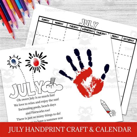 Handprint Calendar Template