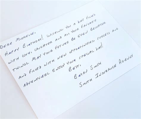 Handwritten Card