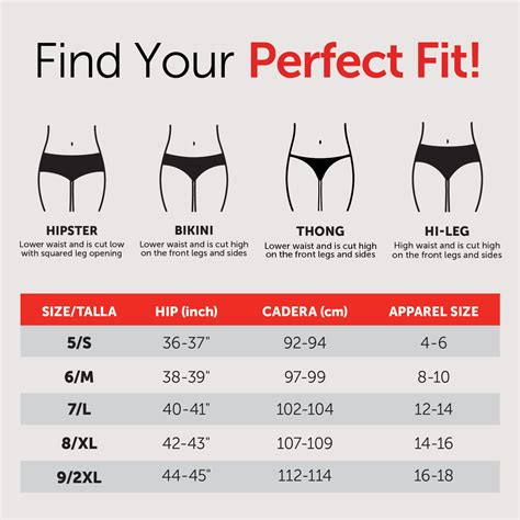 Hanes Size Chart For Panties