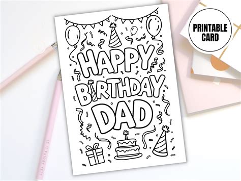 Happy Birthday Dad Cards Printable
