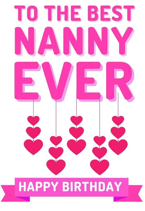 Happy Birthday Nanny Printable Card