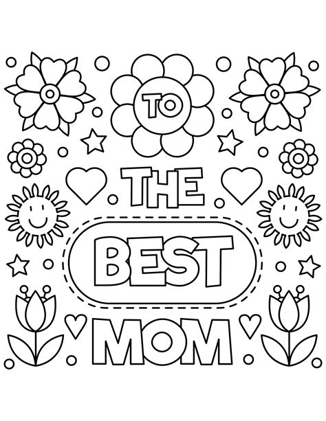 Happy Mother's Day Coloring Pages Printable