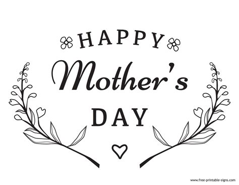 Happy Mothers Day Sign Printable