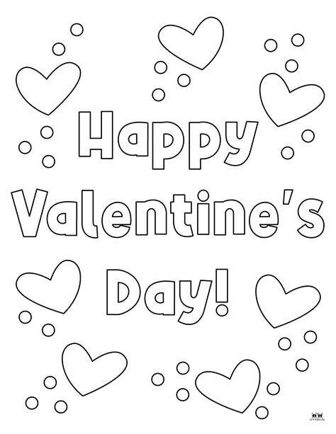 Happy Valentine's Day Printable Coloring Pages