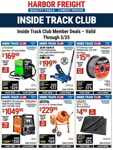 Harbor Freight Inside Track Club Catalog