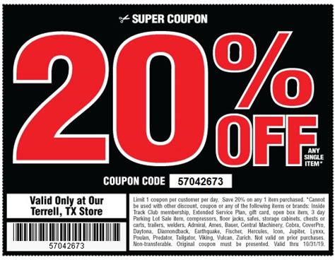 Harbor Freight Printable Coupons 20 Off One Item