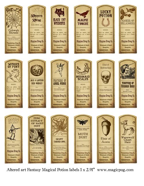 Harry Potter Potion Labels Printable