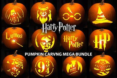 Harry Potter Pumpkin Template