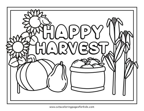 Harvest Coloring Pages Printable