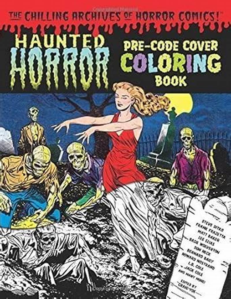 Haunted Horror Pre Code Cover Coloring Book