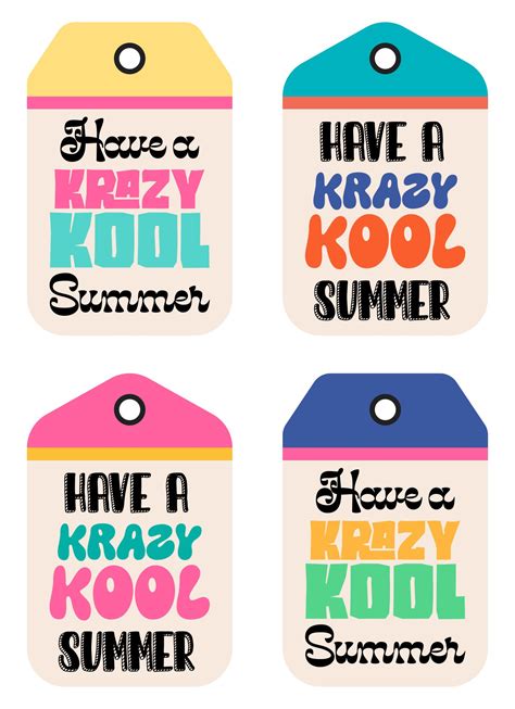 Have A Kool Summer Printable Tags Free