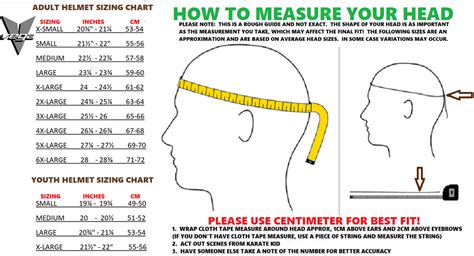 Head Sizing Chart