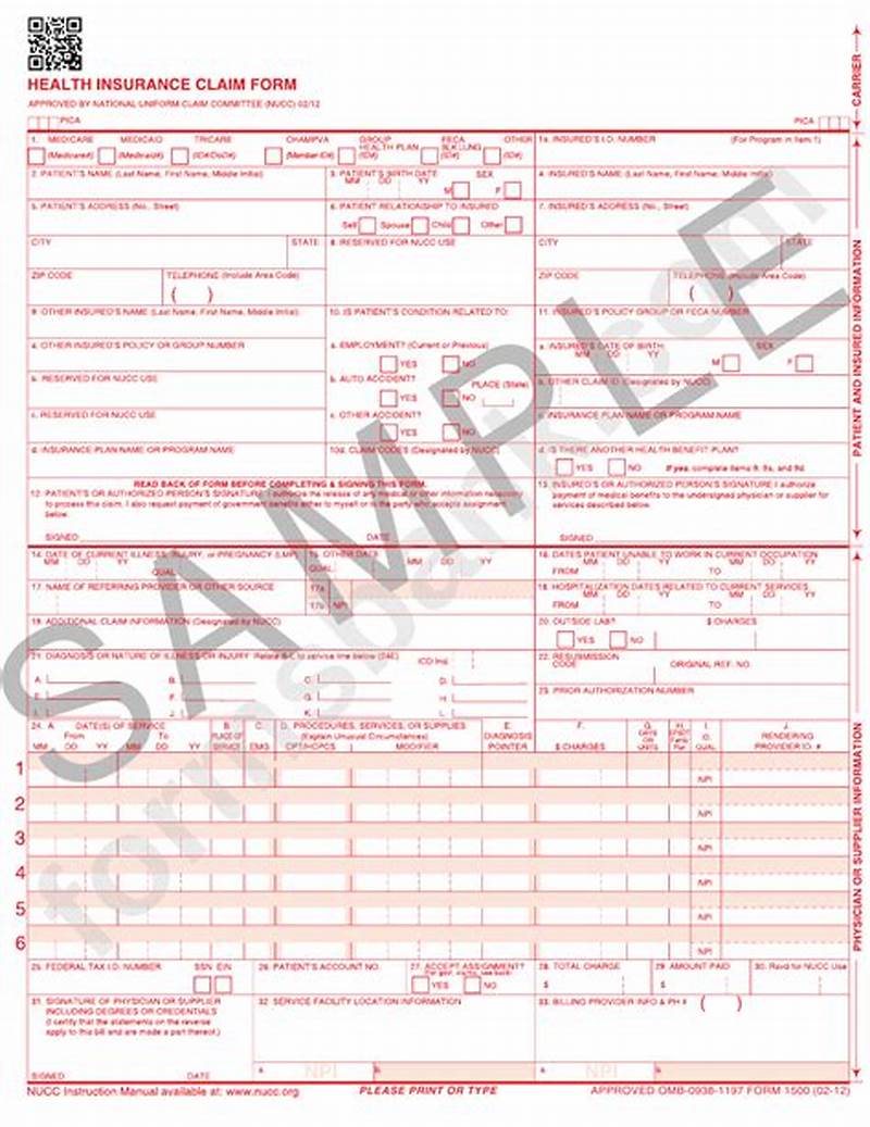 Health Insurance Claim Form Sample