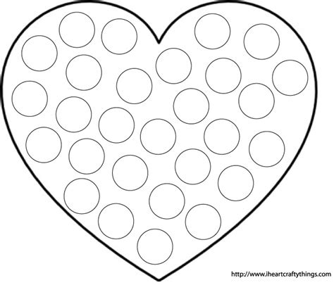Heart Dot Marker Printable