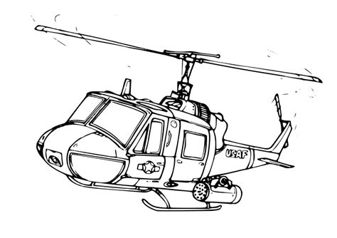 Helicopter Colouring Pages Printable