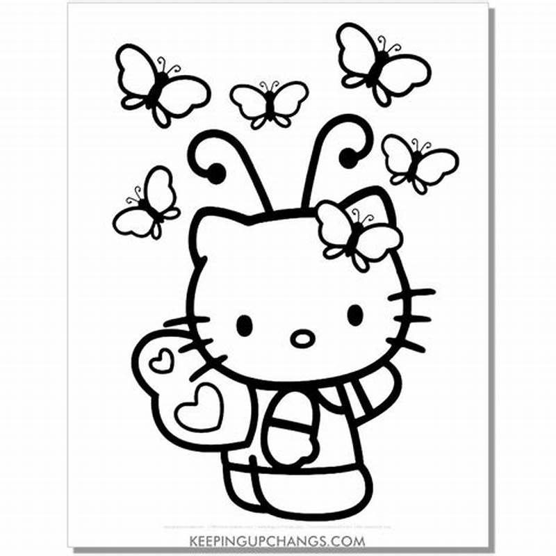Hello Kitty Coloring Pages Spring