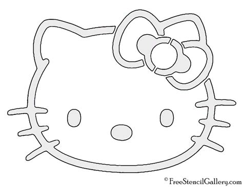 Hello Kitty Stencil Template