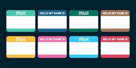 Hello My Name Is Badge Template