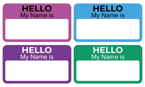 Hello My Name Is Template