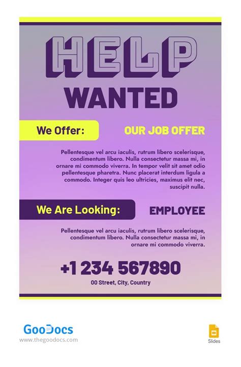 Help Wanted Ad Template