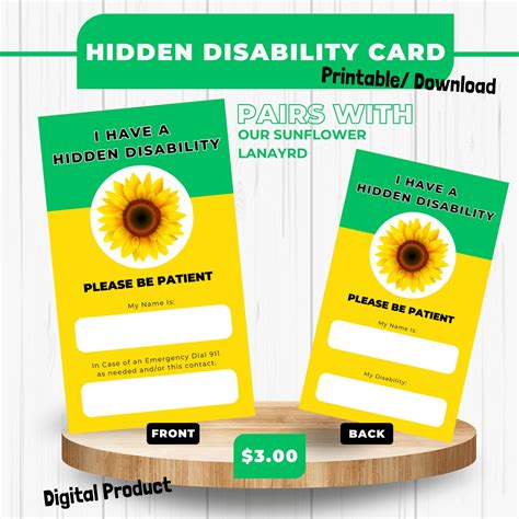 Hidden Disability Card Printable
