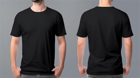 High Resolution Black T Shirt Template