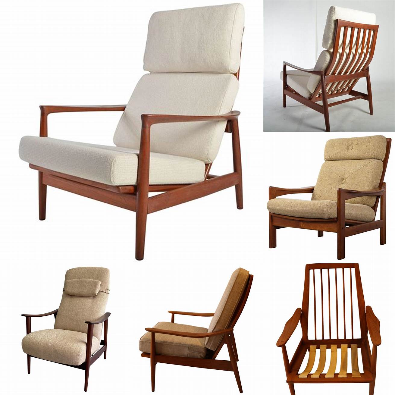 High-Back Teak Lounge Chairs