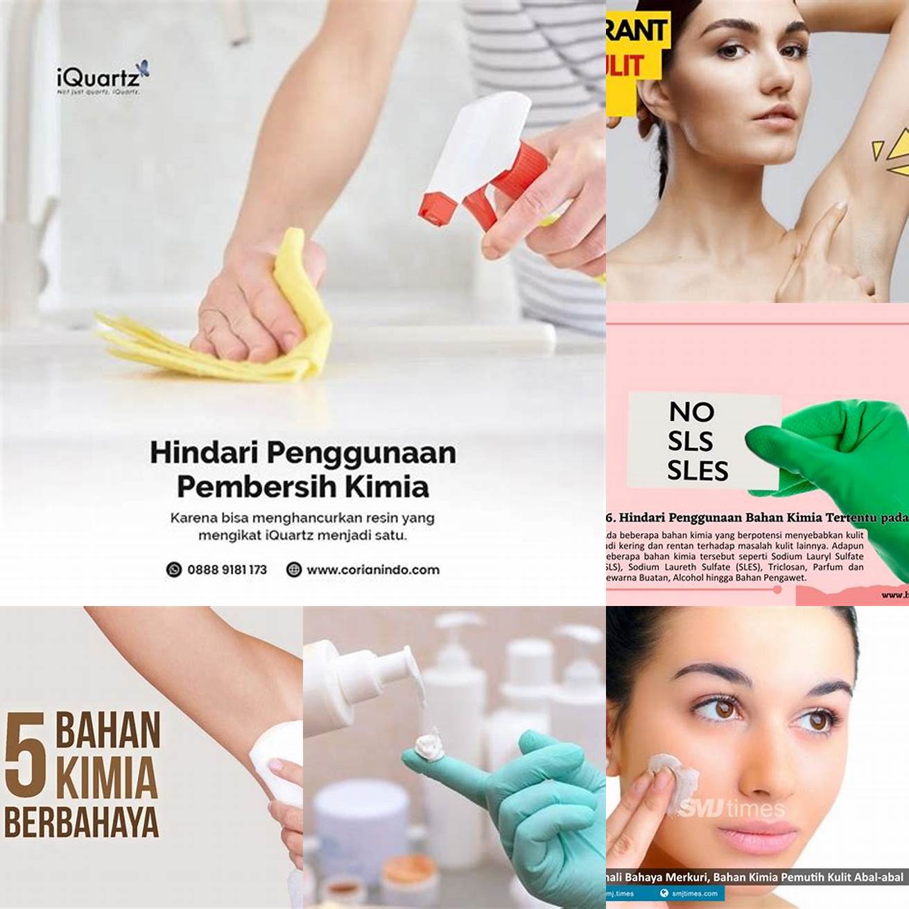 Hindari penggunaan bahan kimia pada kulit