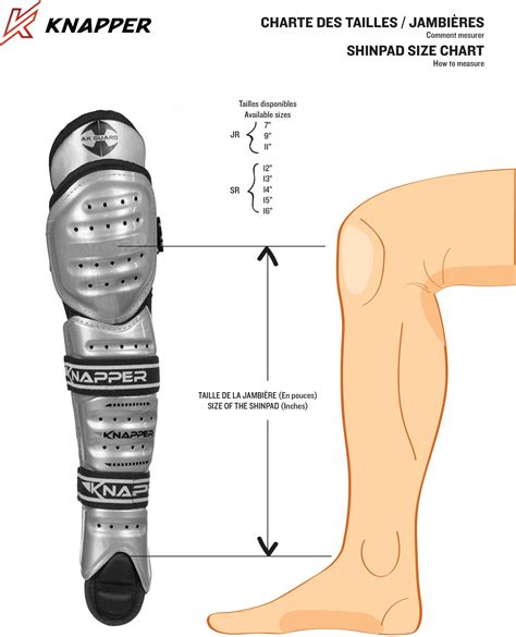 Hockey Shin Guard Size Chart