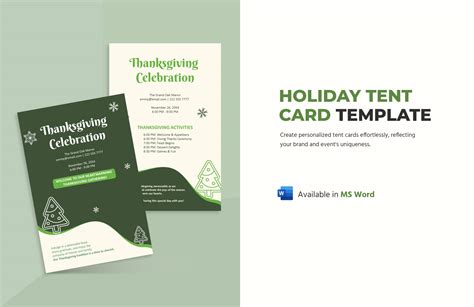 Holiday Card Word Template