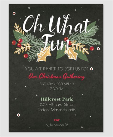 Holiday Party Invitations Template Free