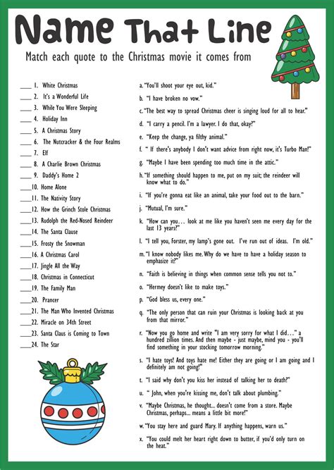 Holiday Trivia Games Printable