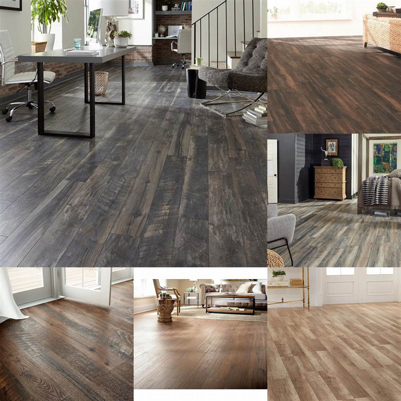 Home office with Home Decorators Collection Laminate Flooring