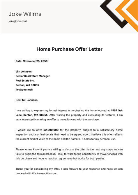 Home Purchase Offer Letter Template
