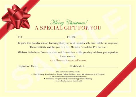 Homemade Gift Certificate Template