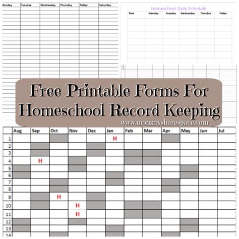Homeschool Record Keeping Template