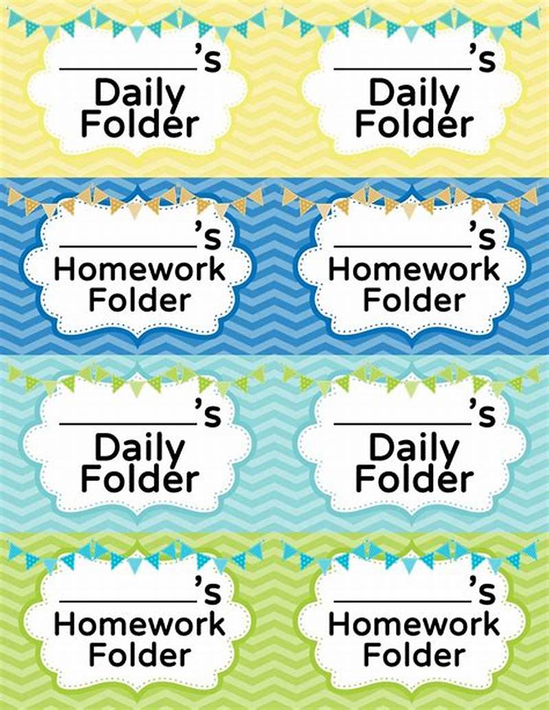 Homework Label Printable
