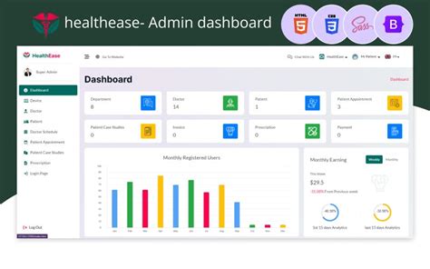 Hospital Management System Admin Panel Template Free Download