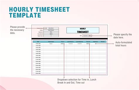 Hourly Time Sheet Template
