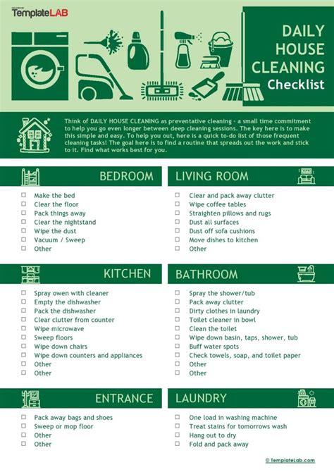 House Cleaning Checklist Template