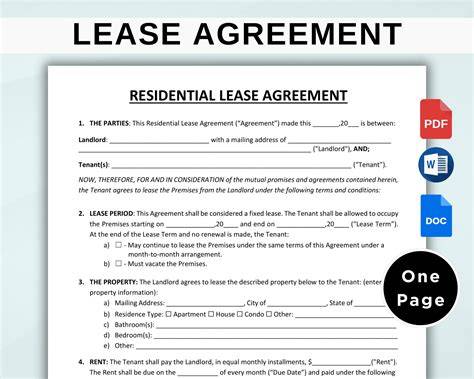 House Lease Templates