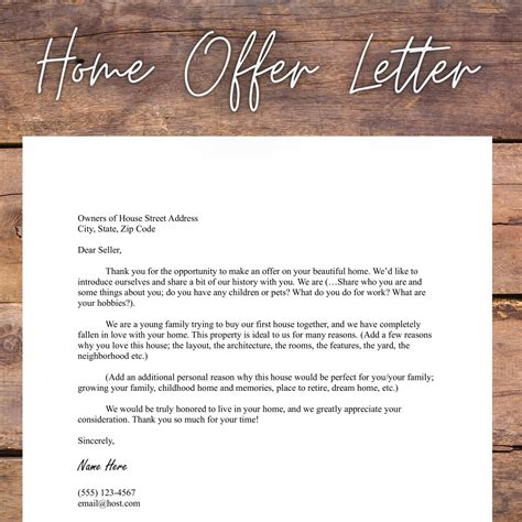 House Offer Letter Template
