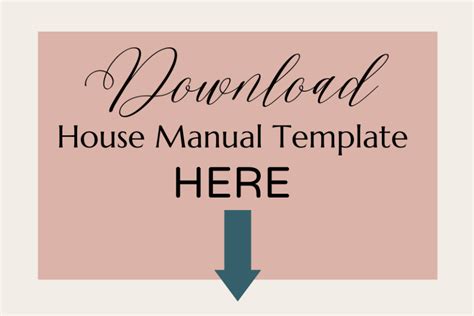 Household Manual Template